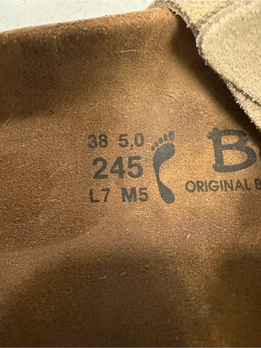 Birkenstock Taupe Suede Two-Strap Sandals - Picture 3 of 5